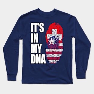 Switzerland And Liberian Mix DNA Heritage Long Sleeve T-Shirt